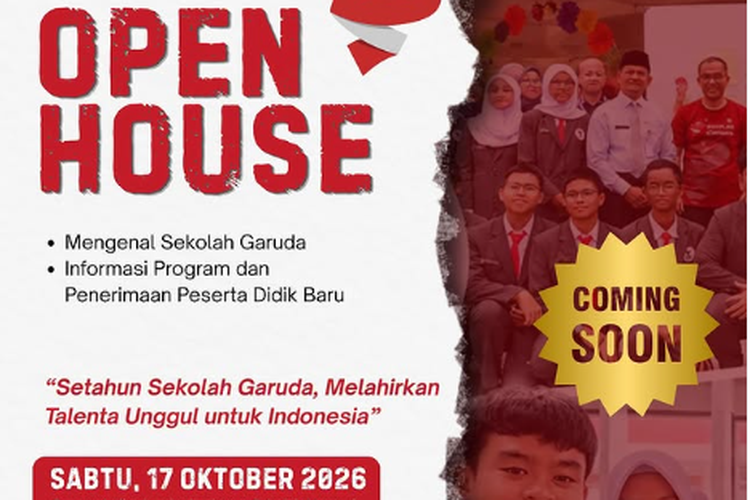 SMA Unggul Garuda Gelar Open House pada 17 Oktober 2026, Serentak di 51 Lokasi