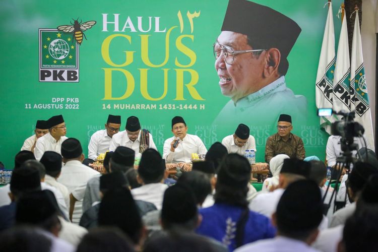 Peringatan Haul Gus Dur ke-13 yang digelar DPP PKB di Kantor DPP PKB, Jakarta, Kamis (11/8/2022).