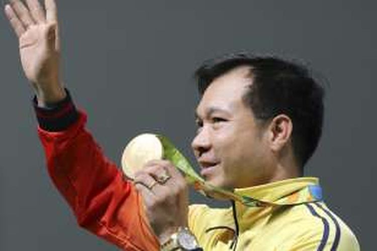 Vinh Xuan Hoang meraih medali emas pertama bagi Vietnam dalam ajang Olimpiade.