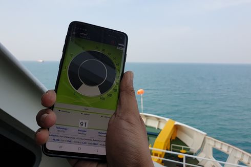 Tes Kecepatan Internet Telkomsel Saat Menyeberangi Selat Sunda