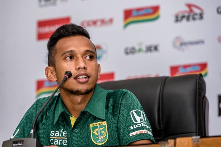 Penyerang sayap Persebaya Surabaya, Irfan Jaya.