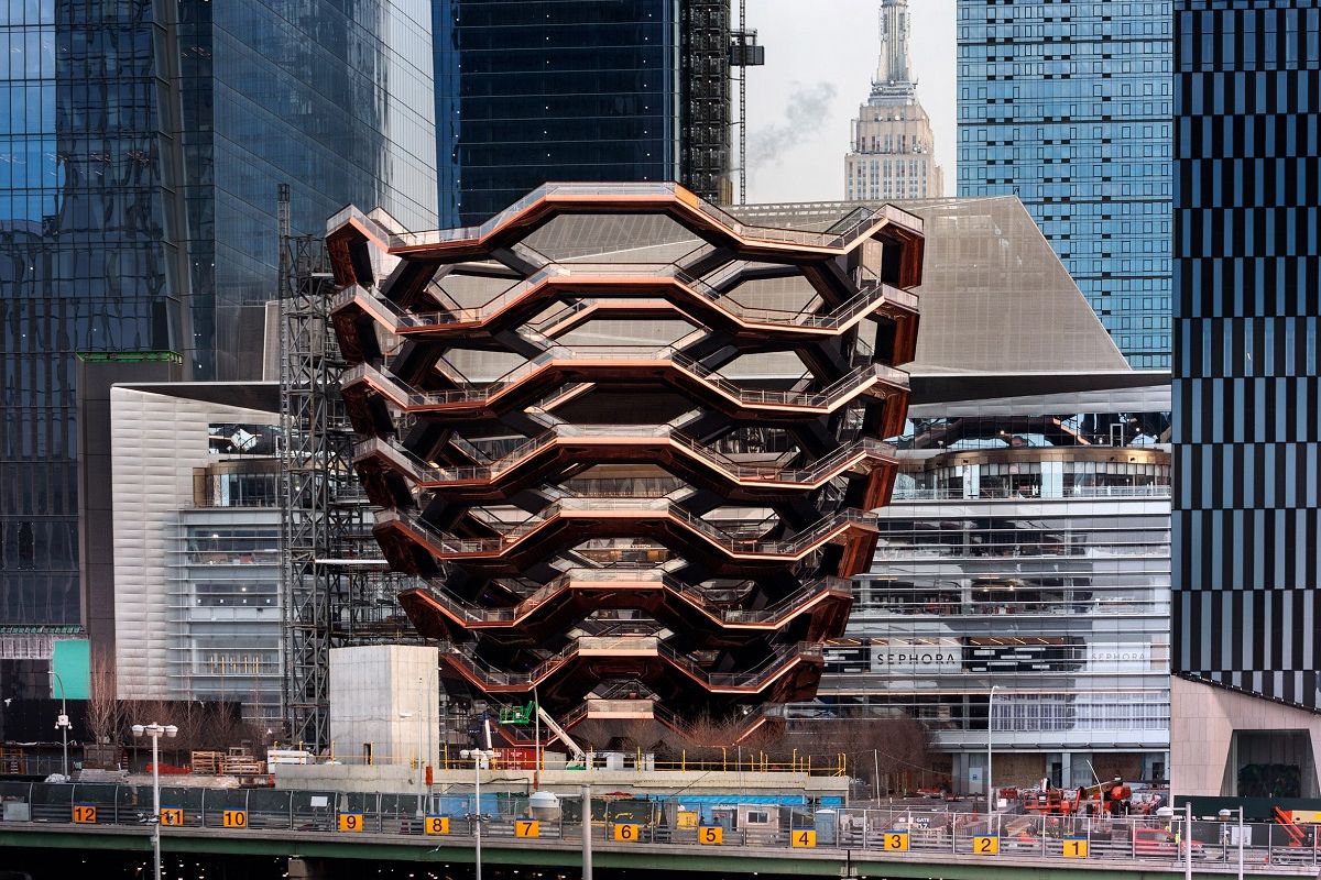 Area komersial baru di Hudson Yards, New York.