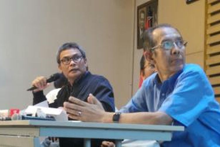 Pimpinan KPK saat menggelar jumpa pers terkait operasi tangkap tangan di Musi Banyuasin, Sumatera Selatan.
