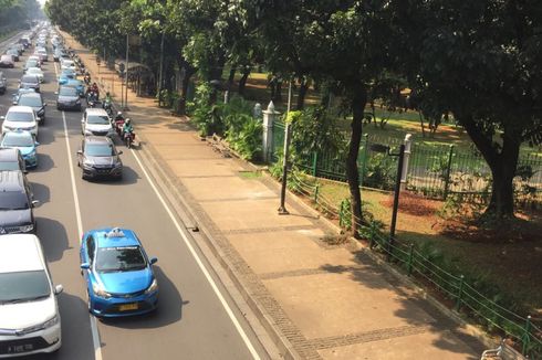 Viral di Media Sosial, Lampu Pohon Plastik di Trotoar Sudah Dicopot