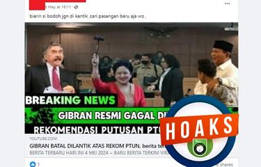 HOAKS] Gibran Resmi Batal Dilantik sebagai Wakil Presiden