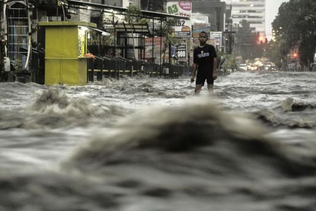 Ilustrasi banjir. 