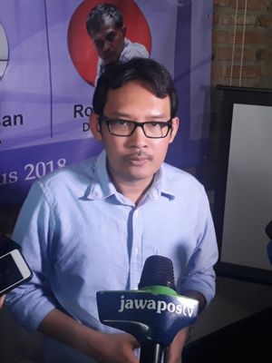 Staf Khusus Presiden Ahmad Erani Yustika dalam acara diskusi SEKNAS FITRA Menakar Politik Anggaran RAPBN 2019 di Jakarta, Minggu (19/8/2018)