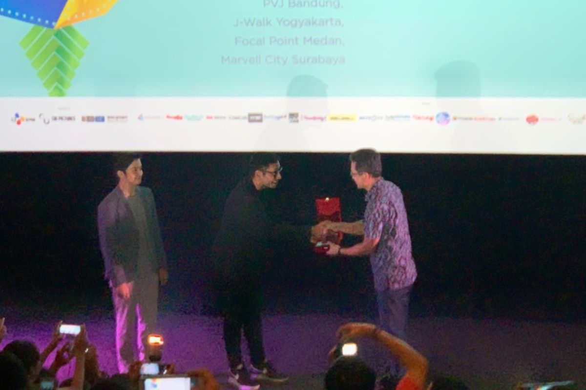 Suasana jumpa pers Korea Indonesia Film Festival (KIFF) 2019 di CGV Grand Indonesia, Jakarta Pusat, Kamis (3/10/2019).