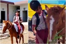 Bocah Ini Jadi Viral Setelah Setiap Hari ke Sekolah Menunggangi Kuda