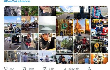 Tangkapan layar unggahan media sosial mantan Kepala Bea Cukai Yogyakarta Eko Darmanto.