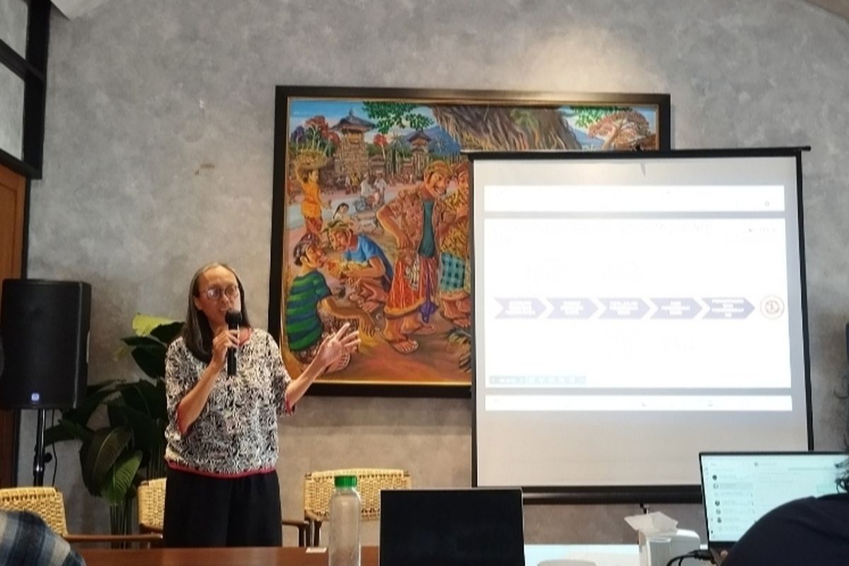 Chrisandini acara Sesi Pembekalan Jurnalis oleh Climate Solutions Partnership di Jakarta Selatan, Selasa (27/5/2025).