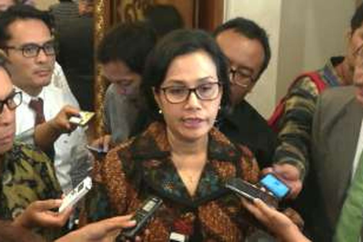 Menteri Keuangan Sri Mulyani di Balai Kartini, Jakarta, Senin (19/12/2016)