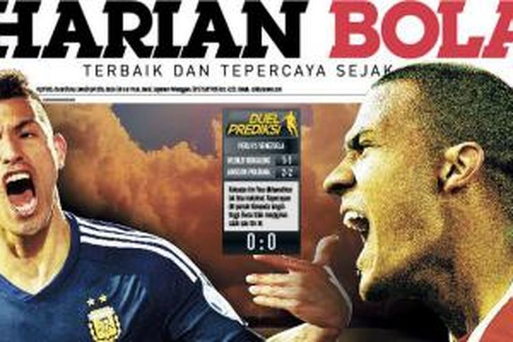 Cover Harian BOLA edisi Kamis (18/6/2015).