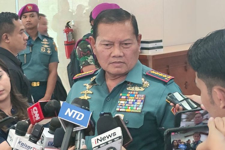 Panglima TNI Laksamana Yudo Margono ditemui di Kompleks Parlemen Senayan, Jakarta, Selasa (7/11/2023) 