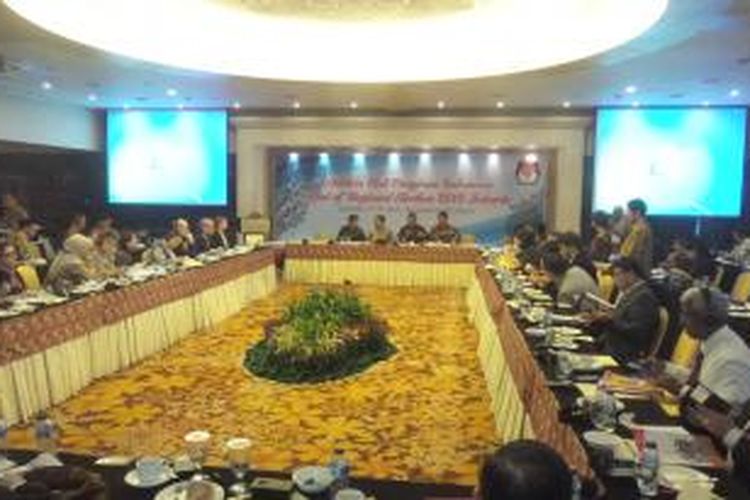 Election Visit Program yang diselenggarakan Komisi Pemilihan Umum, di Hotel Borobudur, Selasa (8/12/2015). Dalam kegiatan ini, KPU mengundang delegasi sejumlah negara-negara yang ingin menyaksikan proses Pilkada Serentak di Indonesia.