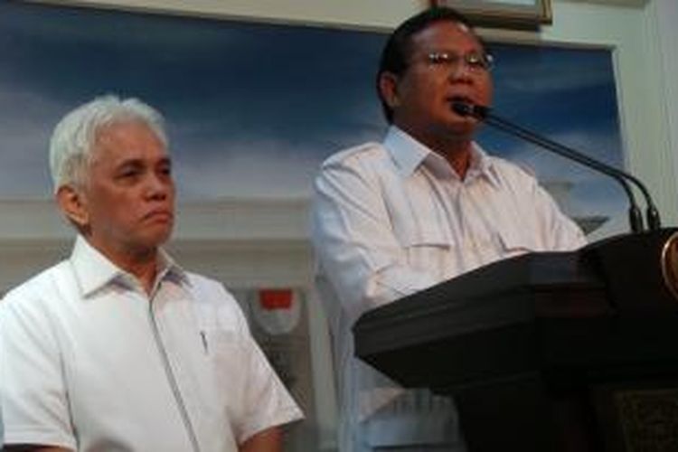 Pasangan bakal calon presiden dan wakil presiden, Prabowo Subianto dan Hatta Rajasa.