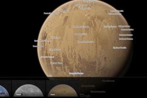 Yuk, Jelajahi Mars dan Bulan Lewat Google Maps
