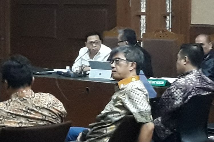 Direktur Utama PT Quadra Solution Anang Sugiana Sudihardjo di Pengadilan Tipikor Jakarta, Kamis (22/2/2018).