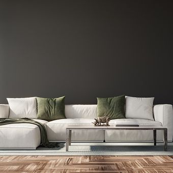 Ilustrasi sofa putih.