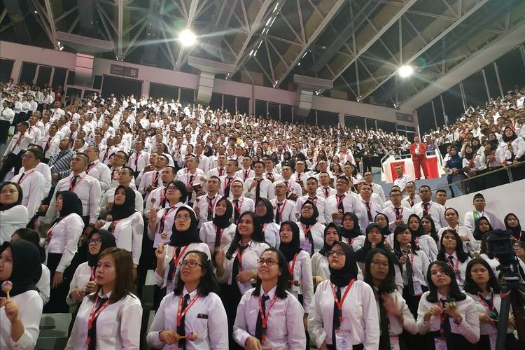 Kementerian Pendayagunaan Aparatur Negara dan Reformasi Birokrasi (Kemenpan RB) menyelenggarakan Presidential Lecture di Gedung Istora Senayan, Komplek Gelora Bung Karno (GBK), Jakarta, Rabu (24/7/2019).