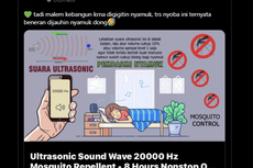 Ramai soal Cara Mengusir Nyamuk dengan Suara Ultrasonik, Benarkah Ampuh? 