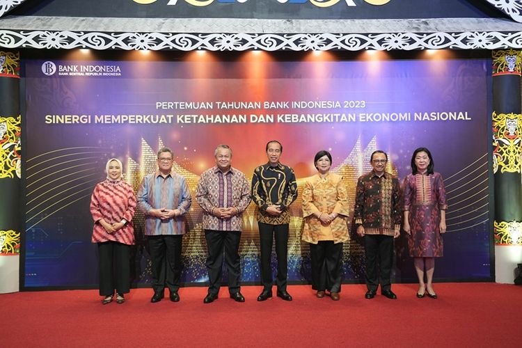 Presiden Jokowi saat menghadiri Pertemuan Tahunan Bank Indonesia (PTBI).