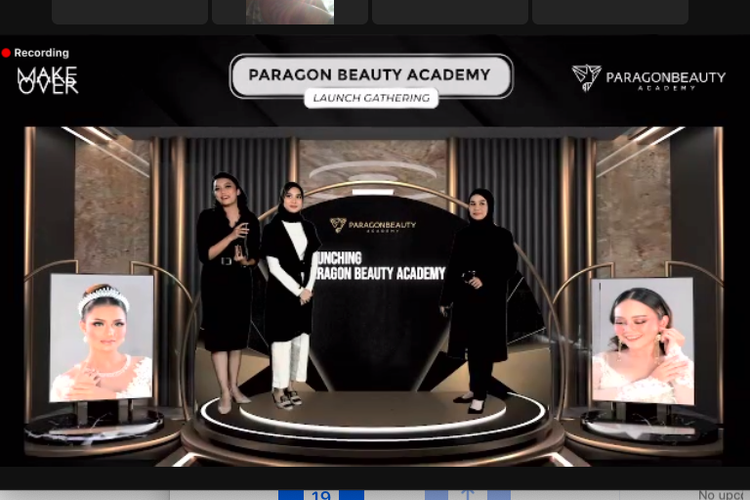 Peluncuran Paragon Beauty Academy yang digelar virtual, Rabu (30/3/2022).