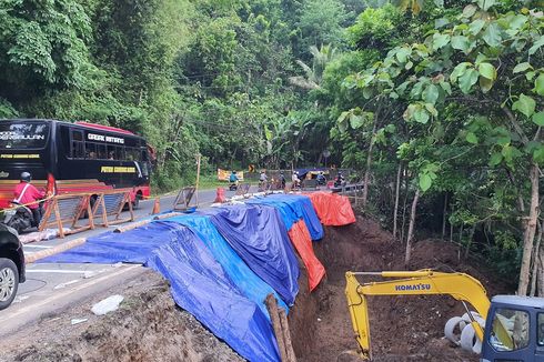 Perbaikan Jalur Longsor Wonosari-Bantul Butuh Waktu Satu Bulan