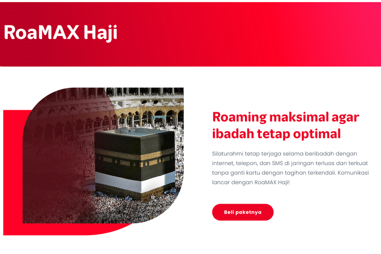 Ilustrasi paket internet RoaMAX Haji Telkomsel