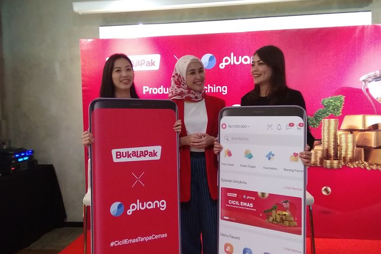 Peluncuran fitur Cicil Emas Bukalapak di Jakarta, Rabu (18/9/2019)