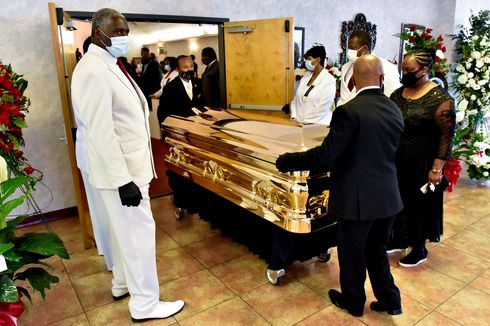 Disemayamkan di Peti Mati Emas, Pemakaman George Floyd Disiarkan Langsung