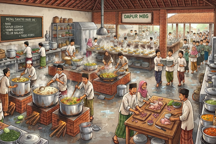 Menko Pangan Zulhas: Pondok Pesantren dengan 1.000 Santri Boleh Buat Dapur MBG