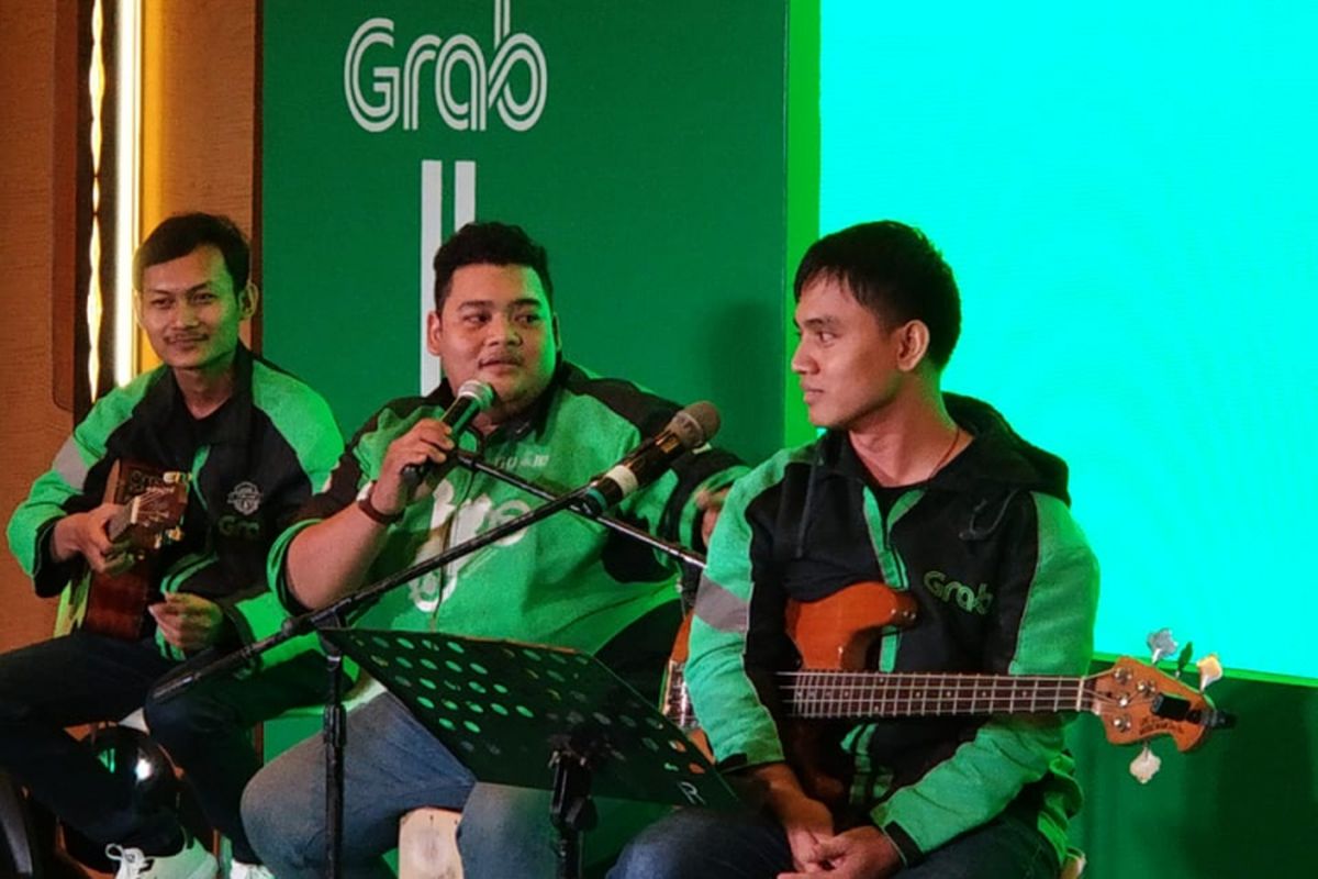 Geng Ojol, group band ojek online gabungan Grab dan Go-Jek, Kamis (25/5/2018)