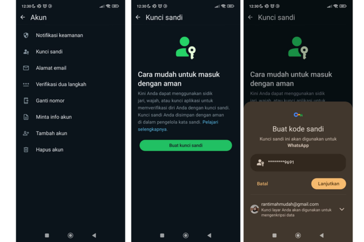 Ilustrasi cara aktifkan passkey di HP Android