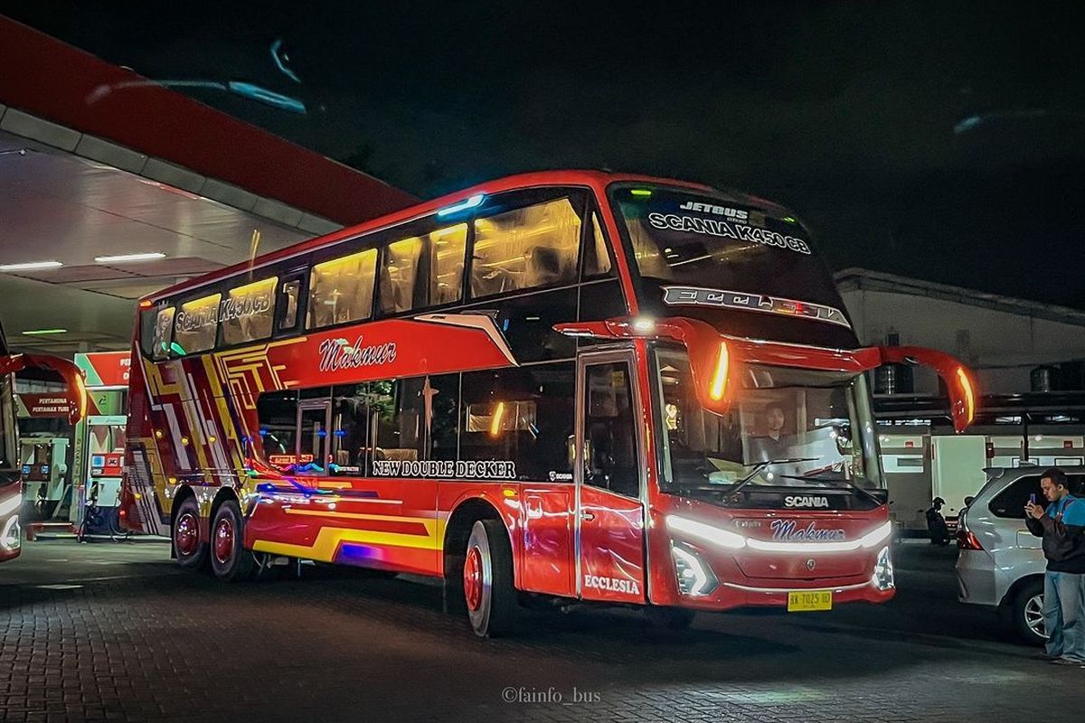 Bus baru PO Makmur, pakai bodi Jetbus 5 Double Decker