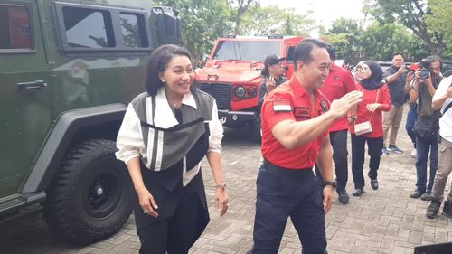 Hadiri Rakercabsus Pilkada PDI-P di Sukoharjo, Andika Perkasa-Hendi Naik Kendaraan Taktis