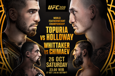 Hasil UFC 308, Ilia Topuria Tumbangkan Max Holloway