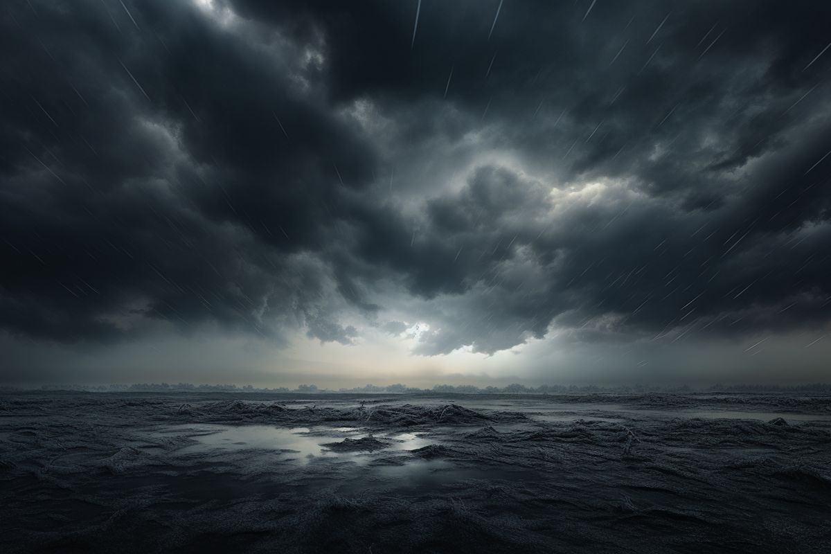 Ilustrasi awan gelap