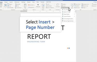 Tangkapan layar cara membuat nomor halaman di Microsoft Word.