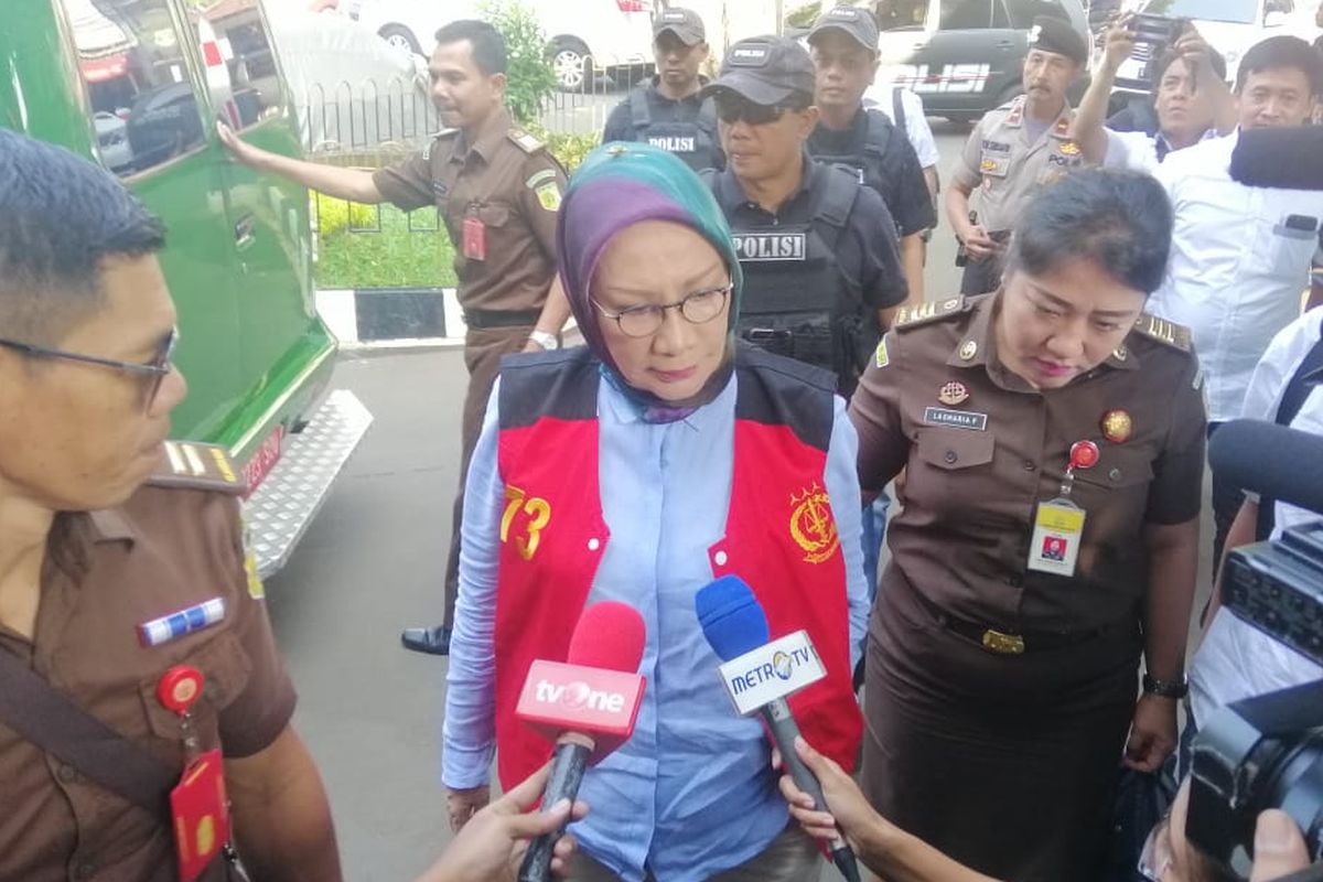 Terdakwa Kasus Penyebaran Berita Hoaks, Ratna Sarumpaet di Pengadilan Negeri Jakarta Selatan, Selasa (28/5/2019)