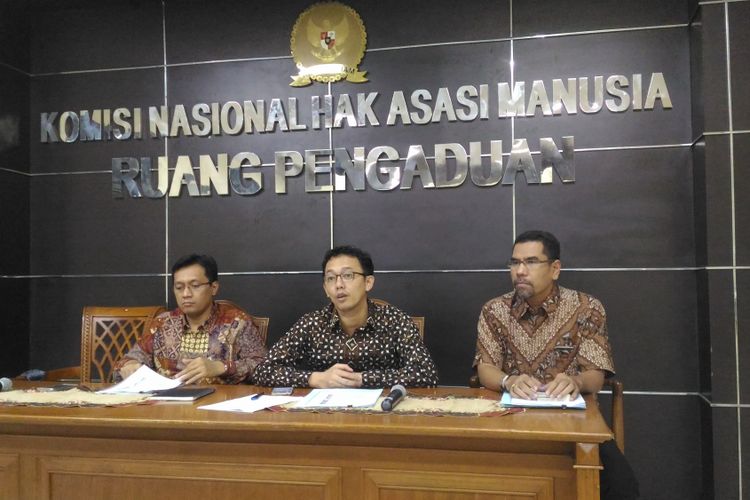 Konferensi pers Komnas HAM soal permasalahan pembangunan Bandara Kulon Progo, Selasa (16/10/2018), di Gedung Komnas HAM, Jakarta Pusat.