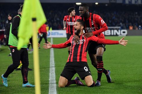 Hasil Napoli Vs AC Milan 0-1, Rossoneri Kudeta Inter dari Puncak Klasemen