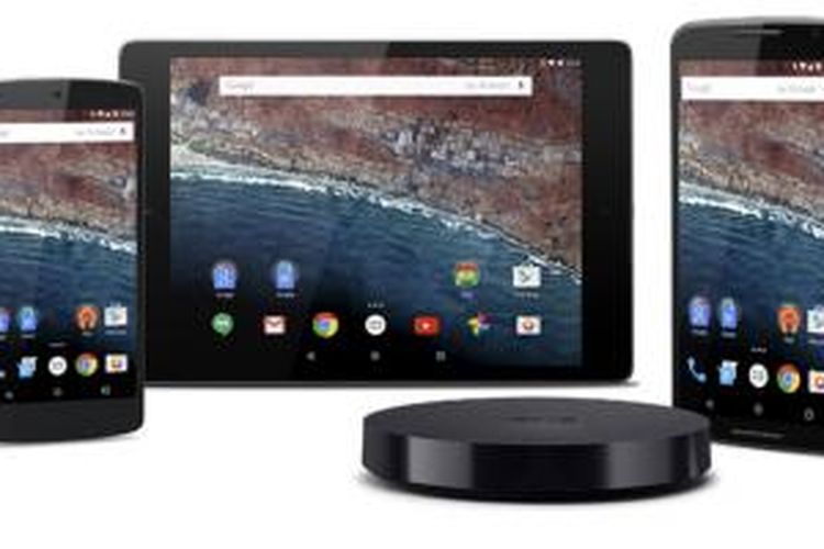 Ilustrasi perangkat-perangkat Google Nexus