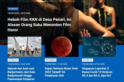 [POPULER SAINS] KKN di Desa Penari Alasan Suka Film Horor | Sejarah Banjarmasin | Kapan Gerhana Bulan Total 2022