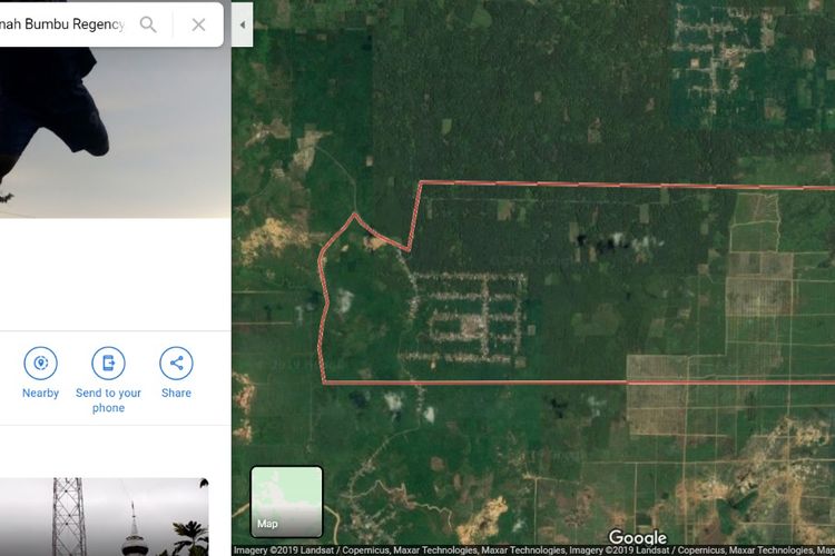 Desa Wonorejo, Kalimantan Selatan, pada Google Maps