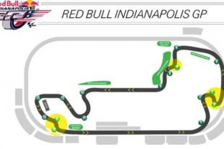 Layout Sirkuit Indianapolis Motor Speedway.