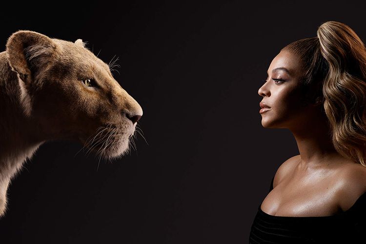 Karakter Nala dengan penyanyi Beyonce Knowles (kanan) sebagai pengisi suara dalam film The Lion King.
