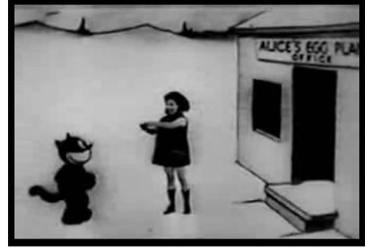Julius dan Alice dalam episode Alices Egg Plant di serial Alices Comedis.