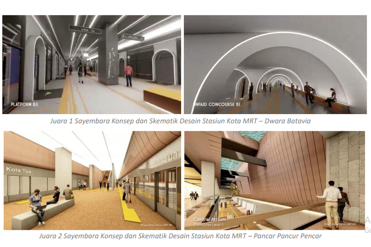 Pemenang sayembara konsep dan skematik desain Stasiun Kota MRT Jakarta