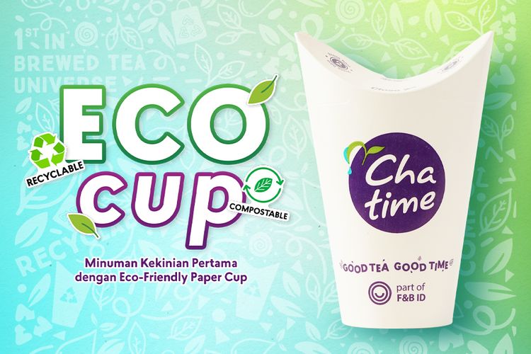 Ilustrasi cup ramah lingkungan dari Chatime. 